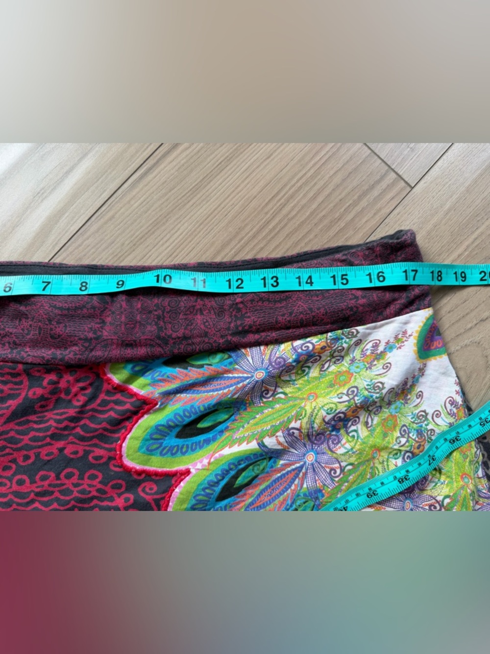Desigual Embroidered Bohemian Multicolored Floral A-Line Skirt Euro Art A-line L - Picture 7 of 8